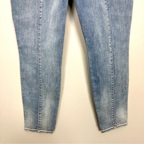 WHBM Mid-Rise Studded Skinny Jeans Women’s Size 10 Moto Zippers Stretch Denim - Picture 10 of 13